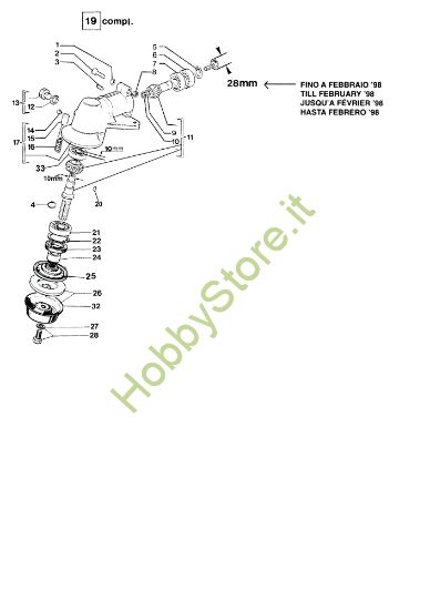 Picture of Scatola ingranaggi (Fino al 02/98) 8510 IC Decespugliatore