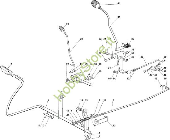 Picture of Comando freno e comando cambio EF 90C/11,5M Cat.2007 Trattorino