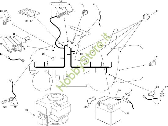 Picture of Parti elettriche EF 92C/13,5H Cat.2007 Trattorino