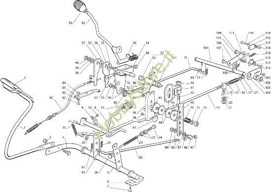 Picture of Comando trasmissione e freno EF 72C/12,5H Cat.2007 Trattorino