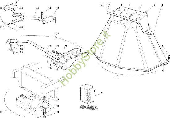 Picture of Accessori a richiesta EF 102C/15,5M Cat.2007 Trattorino