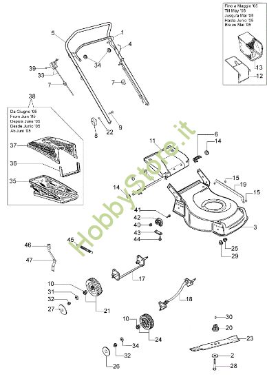 Picture of Esploso LR 44 PBXC Rasaerba