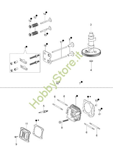 Picture of Testa e valvole LR 44 PK (K40) Rasaerba