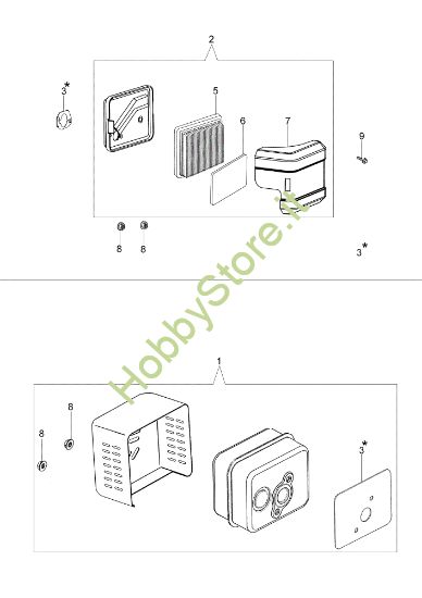 Picture of Filtro aria e marmitta LR 48 PK (K40) Rasaerba