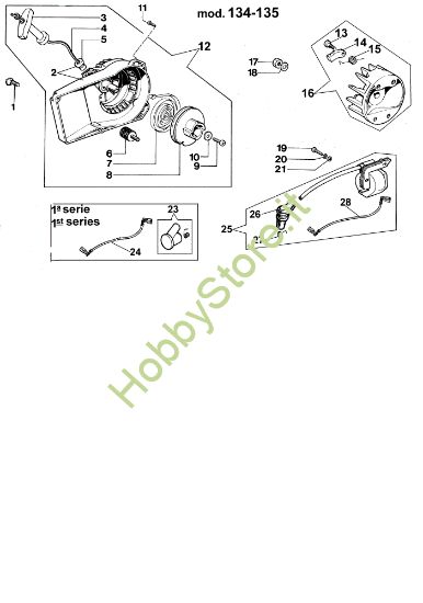 Picture of Gruppo avviamento 135 Motosega