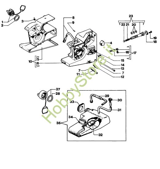 Picture of Basamento e serbatoio carburante 135 Motosega