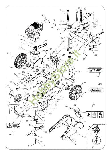 Picture of Esploso completo (fino a 2011) DR 51 VB6 Sfalciatutto