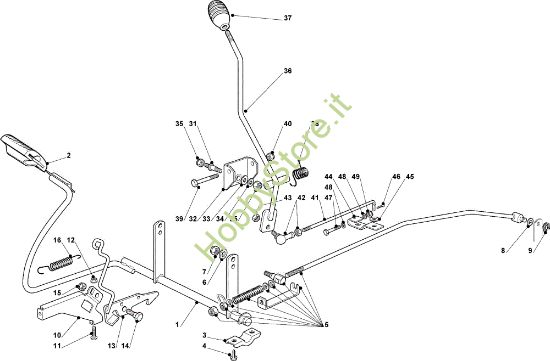 Picture of Comando freno e comando cambio EF 91C/11,5M Cat.2008 Trattorino