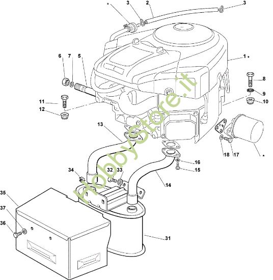 Picture of Motore EF 122C/22H Cat.2008 Trattorino