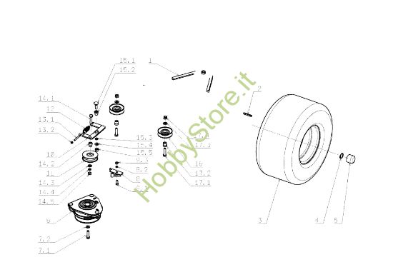 Picture of Assale posteriore EF 105J/15,5H Cat.2008 Trattorino