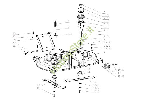 Picture of Piatto di taglio (1/3) EF 105J/18H Cat.2008 Trattorino