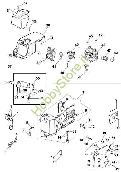 Picture of Serbatoio e filtro aria 146 Motosega