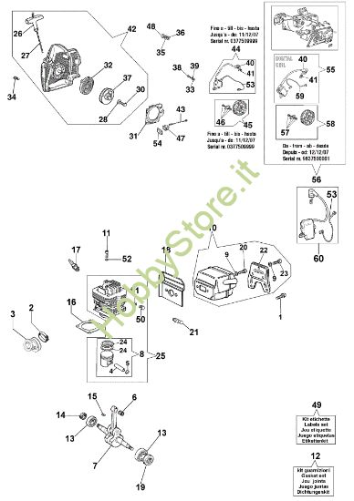 Picture of Avviamento e motore 156 Motosega
