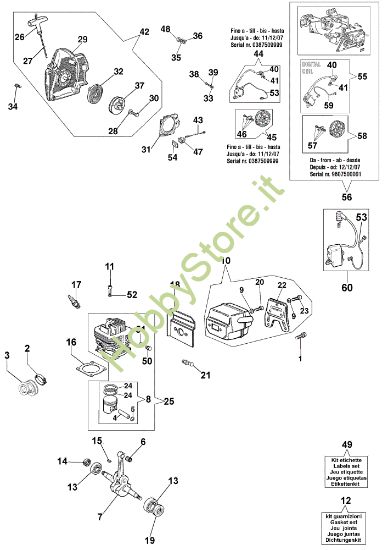 Picture of Avviamento e motore 162 Motosega