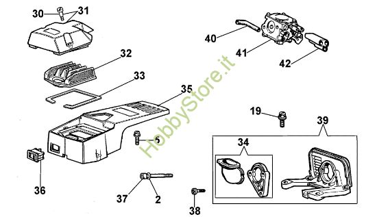 Picture of Filtro aria e carburatore 180 Motosega