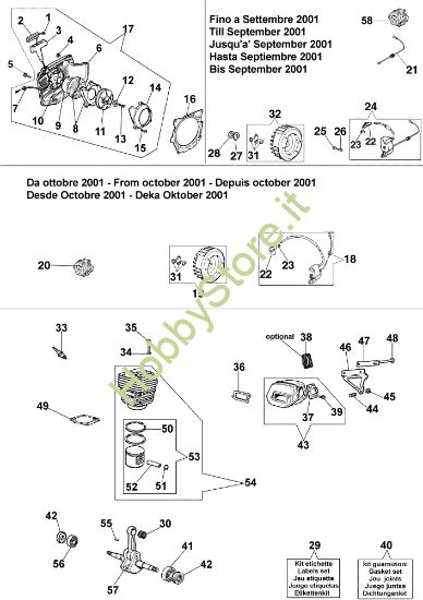 Picture of Avviamento e motore 199 Motosega