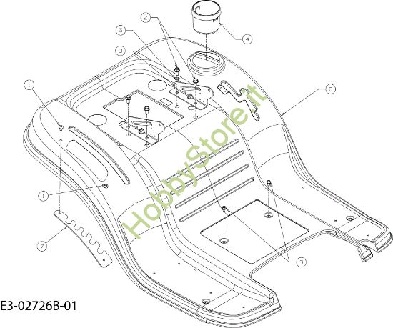 Picture of Carrozzeria posteriore FORMULA 108/17,5 H France Cat.2008 Trattorino (solo per il mercato francese)