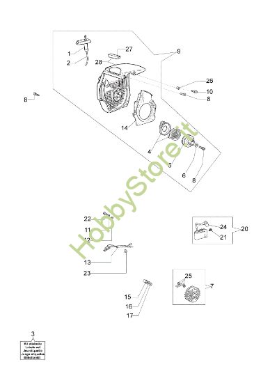 Picture of Gruppo avviamento 136 Motosega