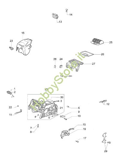 Picture of Basamento e filtro aria 136 Motosega
