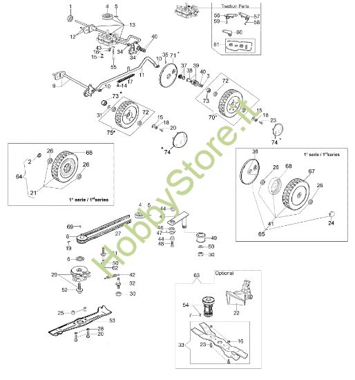 Picture of Gruppo assale (Da marzo '13) MR 55 HXF Rasaerba