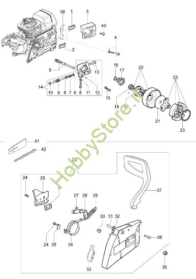 Picture of Frizione e freno MT 8200 Motosega