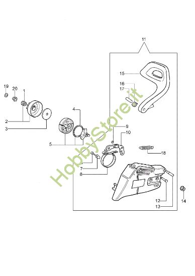 Picture of Gruppo frizione 140 S Motosega