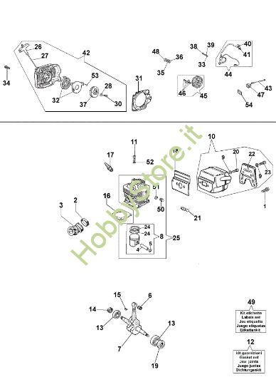 Picture of Avviamento e motore 181 Motosega