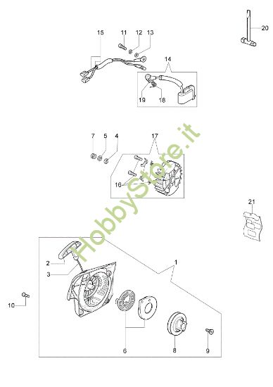 Picture of Gruppo avviamento MT 3700 (Euro 2) Motosega