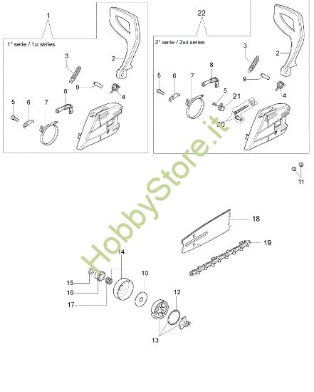 Picture of Frizione e freno MT 3700 (Euro 2) Motosega