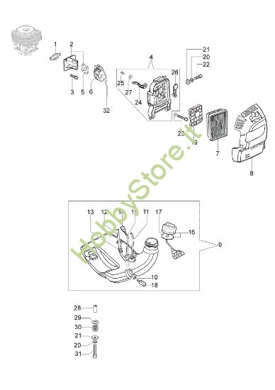 Picture of Serbatoio e filtro aria DSF 4200 (Euro1 / Euro2) Decespugliatore