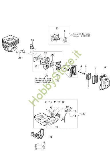 Picture of Serbatoio e filtro aria DS 2500 T Decespugliatore