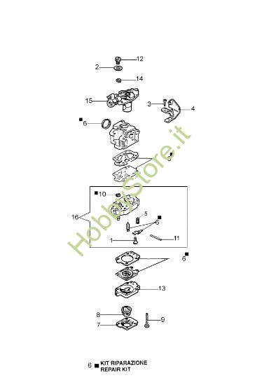 Picture of Carburatore WYA-58 DS 2500 T Decespugliatore