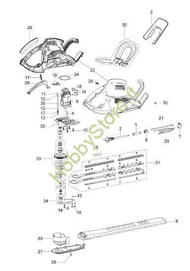 Picture of Esploso TG 600 E Tagliasiepi elettrico