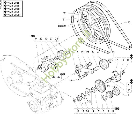 Picture of Ingranaggi MZ 2095 R Motozappa