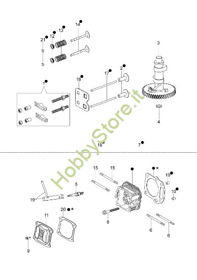 Picture of Testa e valvole LR 53 PK (K700) Rasaerba