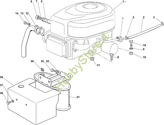Picture of Motore EF 102C/16,5M Cat.2009 Trattorino