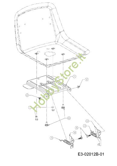 Picture of Supporto sedile KOMMAND 92/15 H Trattorino