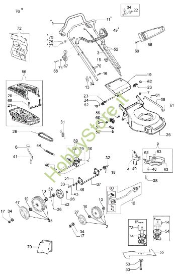 Picture of Esploso LR 48 TH COMFORT Rasaerba