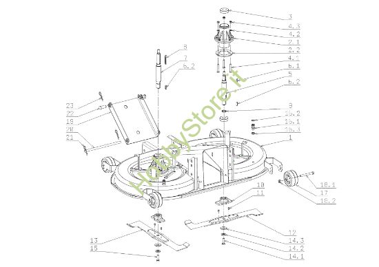 Picture of Piatto di taglio (1/2) EF 105J/15,5H Cat.2009 Trattorino