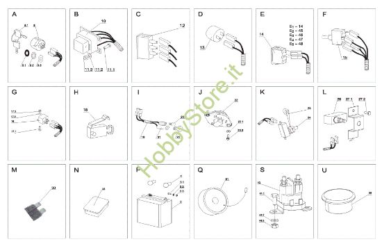 Picture of Parti elettriche (2/2) EF 105JH/16H Cat.2009 Trattorino (solo per il mercato tedesco)