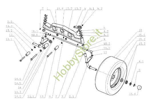Picture of Assale anteriore EF 105J/18H Cat.2009 Trattorino