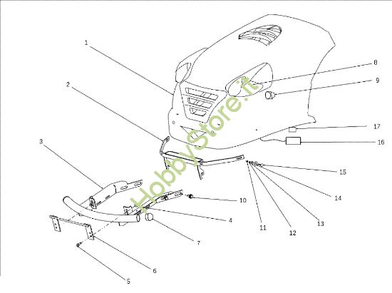 Picture of Cofano (3/3) EF 105J/18H Cat.2009 Trattorino