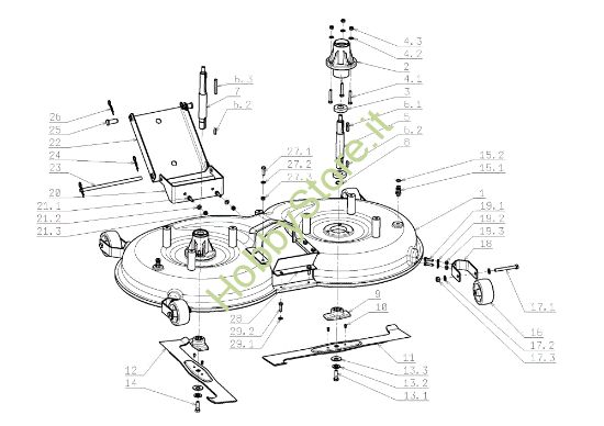 Picture of Piatto di taglio (1/2) EF 124J/22H Cat.2009 Trattorino