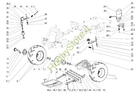 Picture of Assale posteriore TUAREG 92 Cat.2009 Trattorino