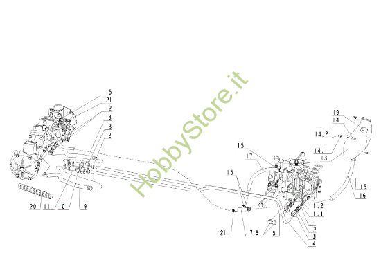 Picture of Circuito idraulico TUAREG 92 4x4 Cat.2009 Trattorino
