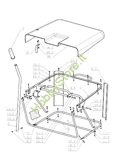 Picture of Sacco raccoglierba EF 104J/21 Intek 2009 Trattorino (solo per il mercato tedesco)