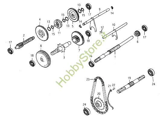Picture of Ingranaggi (Cambio) 106 (Fino/Until 2009) Motozappa