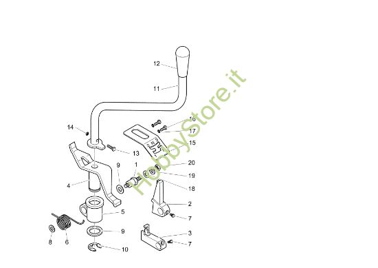 Picture of Selettore (Cambio) "3+1" NTR 450 (Fino/Until 2009) Transporter