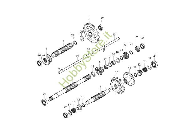 Picture of Ingranaggi (Cambio) "3+1" NTR 450 (Fino/Until 2009) Transporter