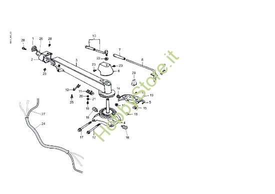Picture of Stegola e comandi 160 (Fino/Until 2009) Motozappa